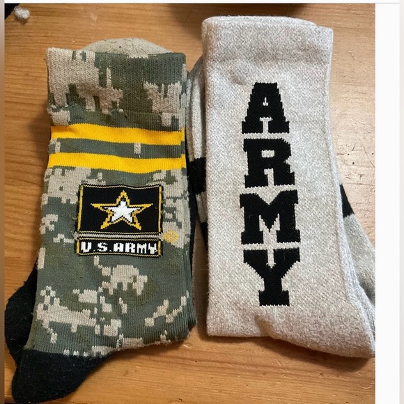 U.S. Army Other - U.S. Army: Army socks set of two unisex stretch/warm casual ribbed crew socks.